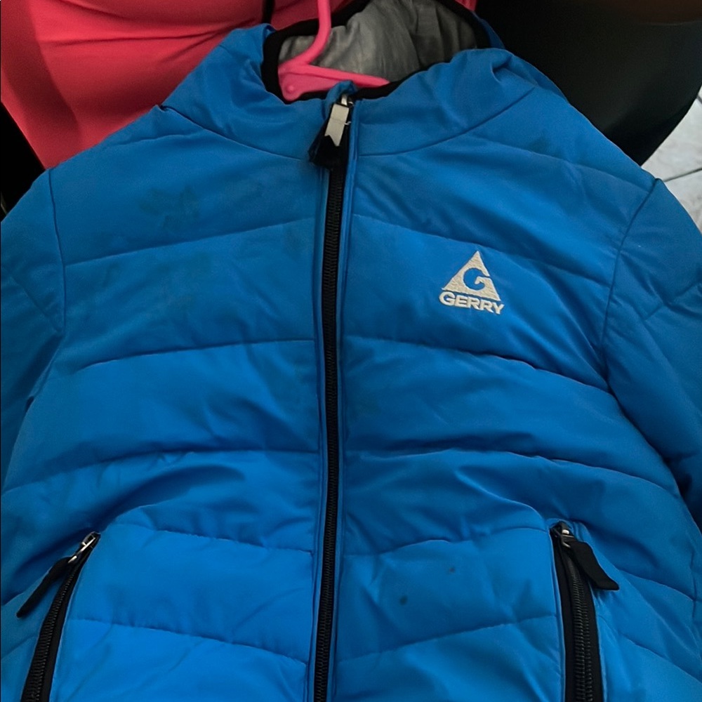 Gerry Weber Blue Quilted Puffer Coat Insulated